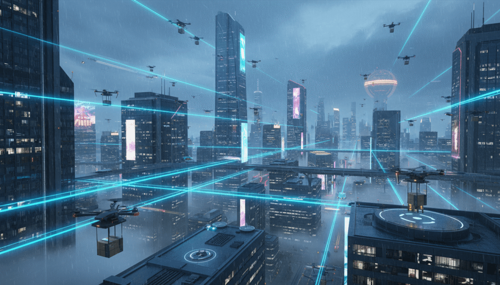 дроны обгоняют курьеров