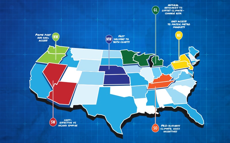 Логистика в США где лучшие площадки