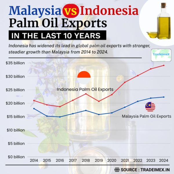 Малайзия против Индонезии: борьба за экспорт пальмового масла
