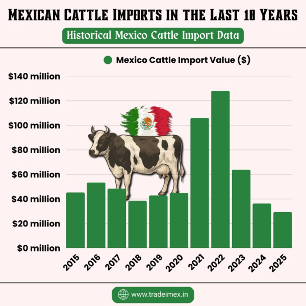 Mexican Cattle Imports Data 2025 with HS