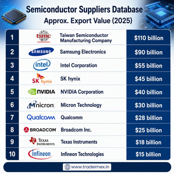 Semiconductor Export Data 2025: Exports by Country