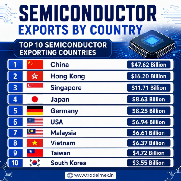 Semiconductor Export Data 2025: Exports by Country