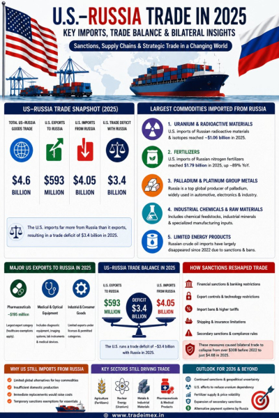US-Russia Trade Relations: Top US Imports From