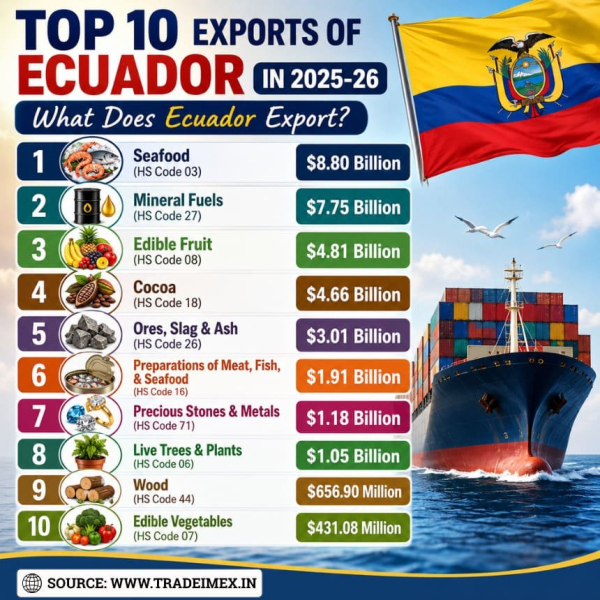 Ecuador Exports Database 2025: What Are the
