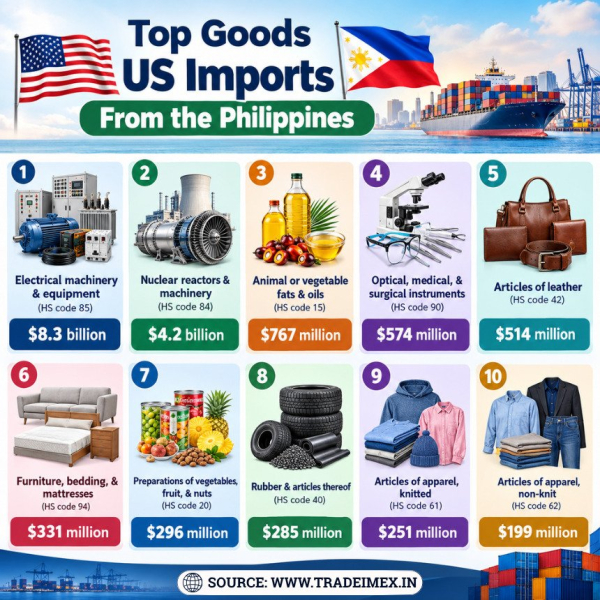 US-Philippines Trade 2025-2026: Top Imports, Exports &
